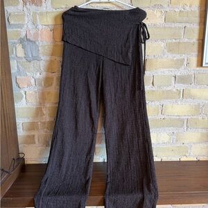 Zara Charcoal Wide-Leg Pants